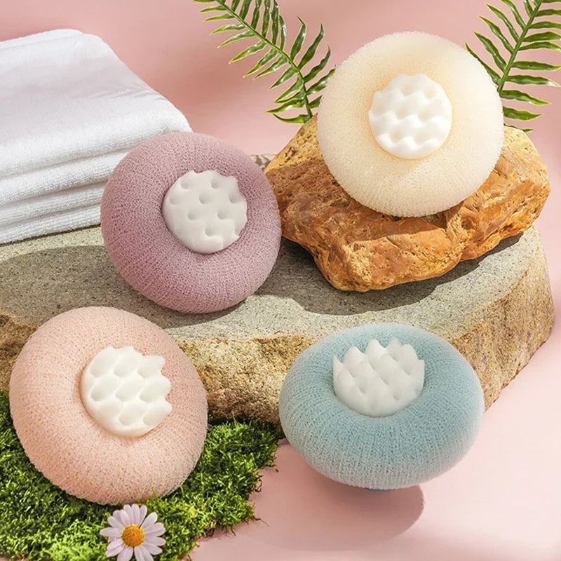 PurePuff - Doughnut-formet badekar og bruser skrubber