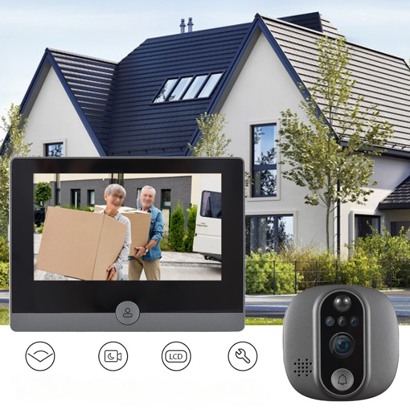 VisionGuard Trådløs Dørklokke – Klar Vidvinkel & Nattesyn