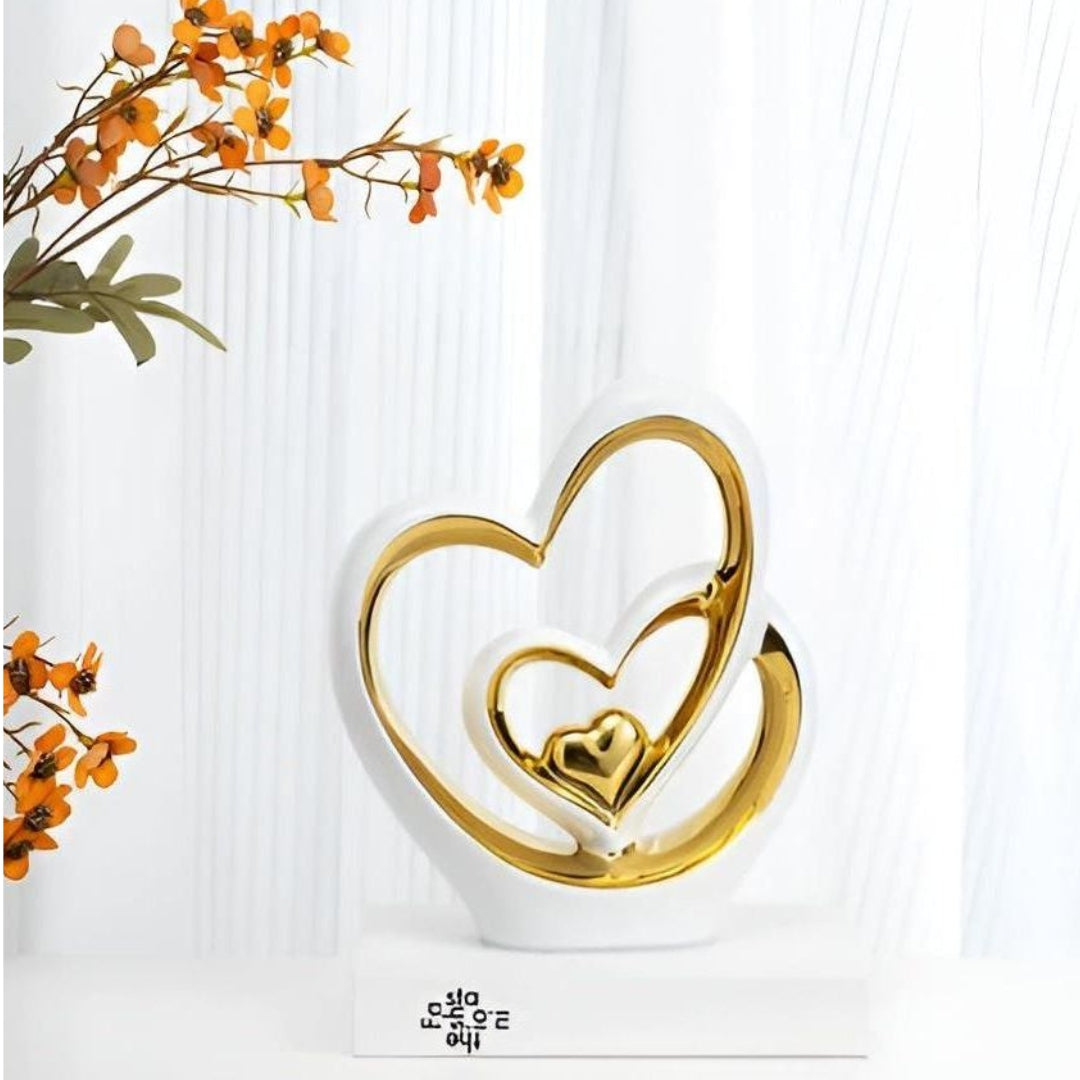 Elegant - Twin hearts tidløs dekoration
