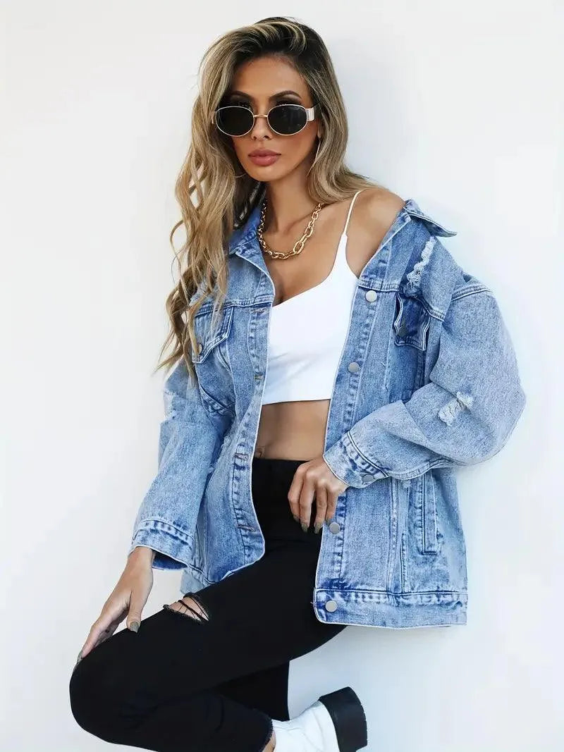 Luna - Oversized denimjakke