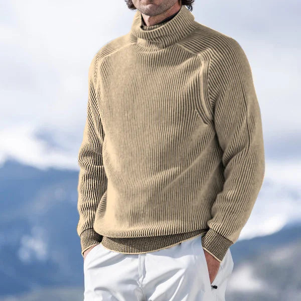 Victor - Cozy rullekravesweater med ribstrik for varme og stil