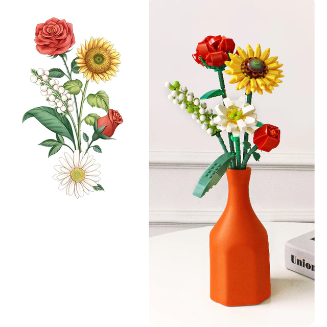 FloraBloom - 3D-blomsterbuket til rolige rum