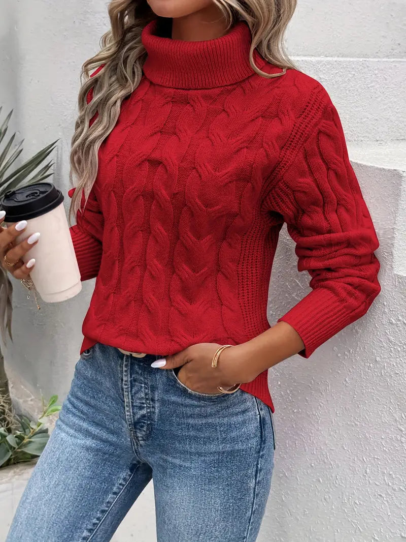 Clara - Snoet rullekravesweater