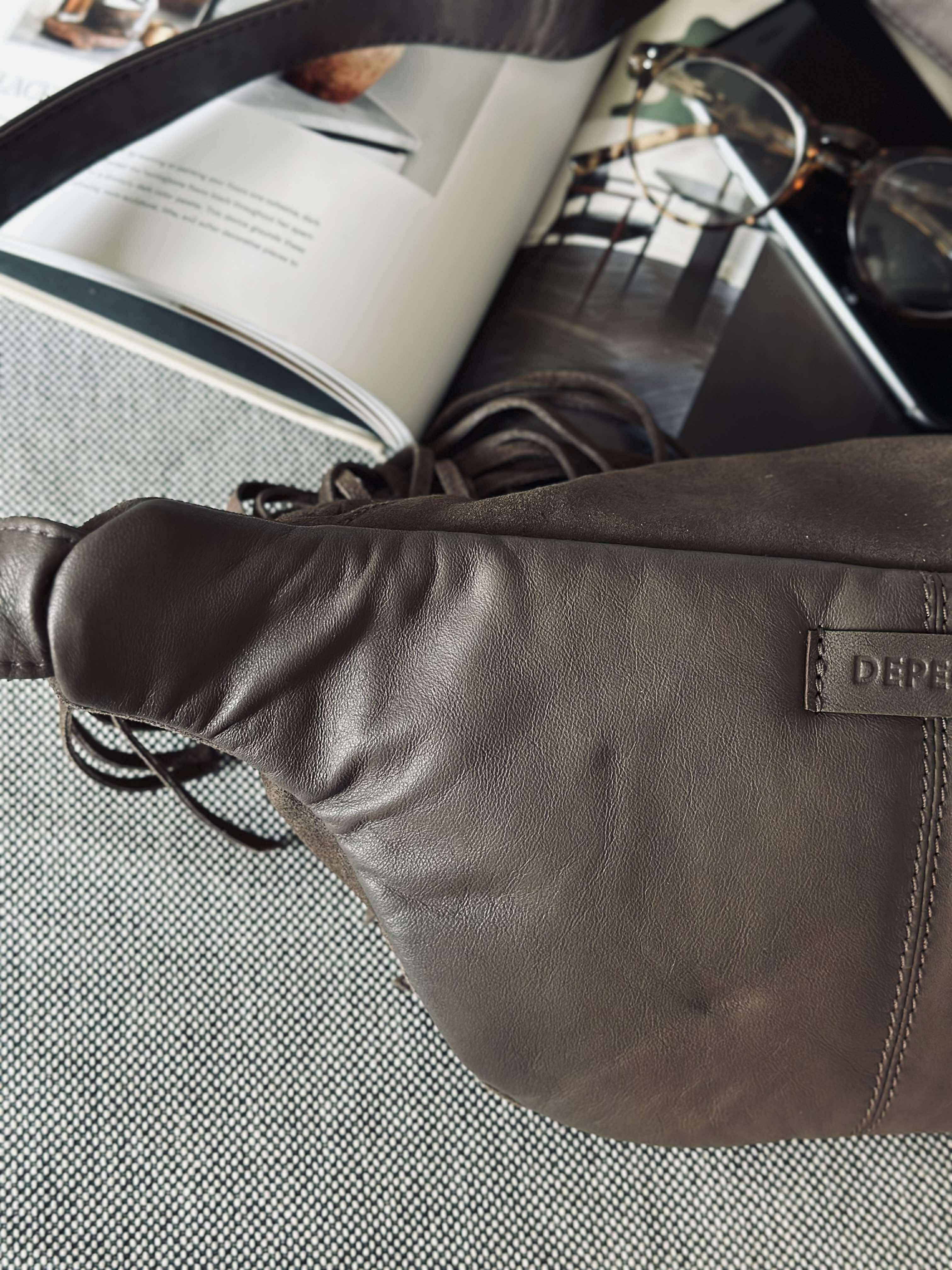 Klarise - Brun Lædermavetaske med Frynser til Boho-Chic Stil