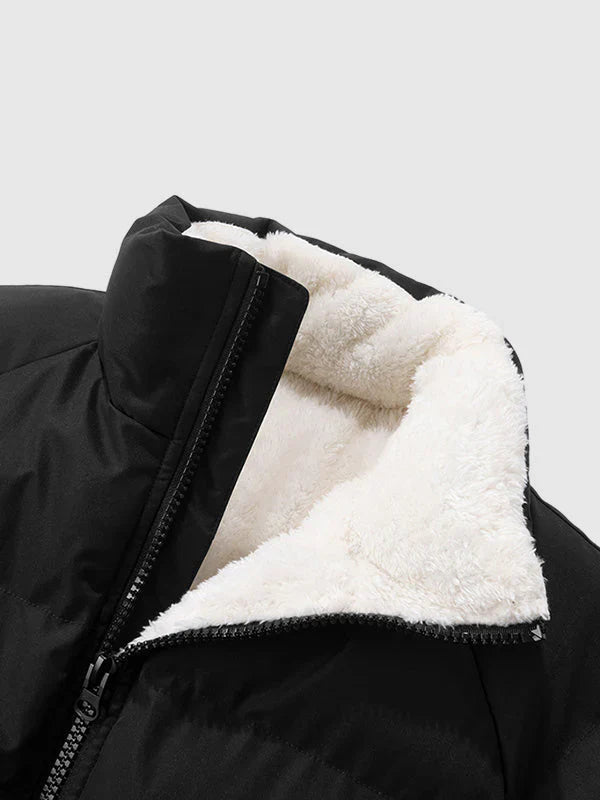 Samson - Isoleret pufferjakke med hyggeligt sherpafor