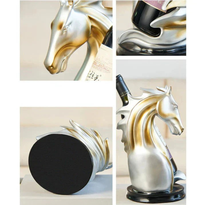 Cavallo - Elegant Vinflaskeholder med Hestehoved