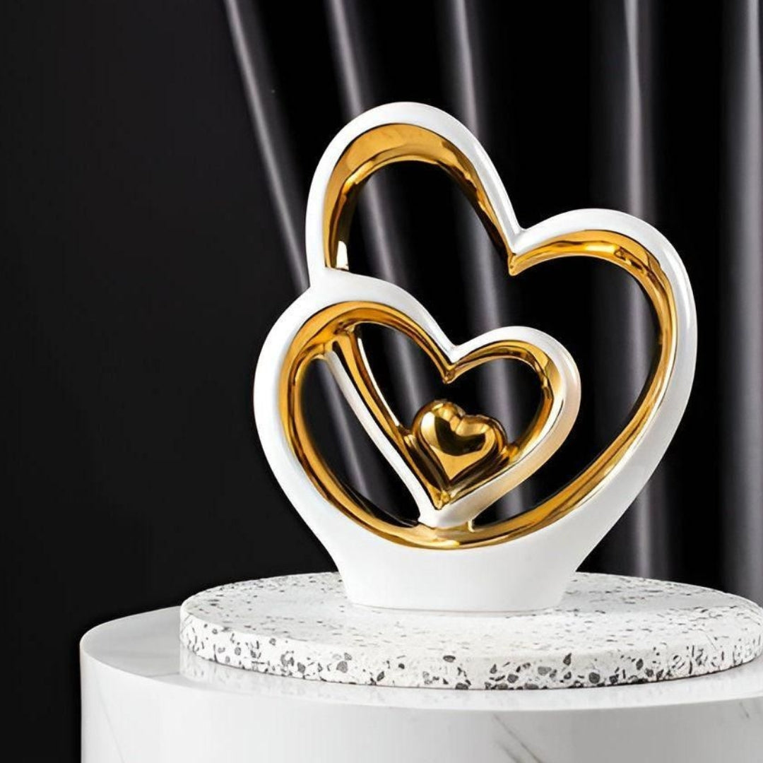 Elegant - Twin hearts tidløs dekoration