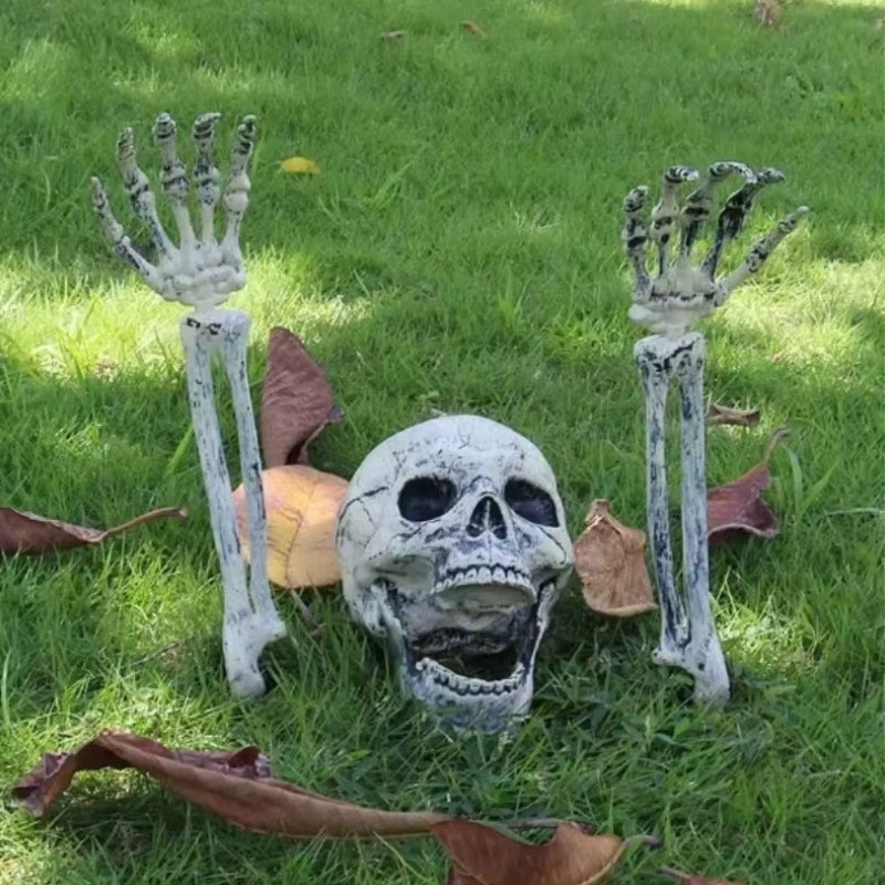 BoneChill Halloween Skelet & Kranie Dekoration – Ægte Skræmmende Stemning til Fest & Spøgelseshus