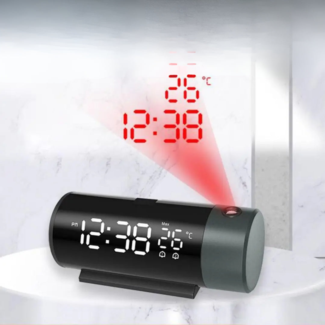 LED digitalt projektorur med termometer