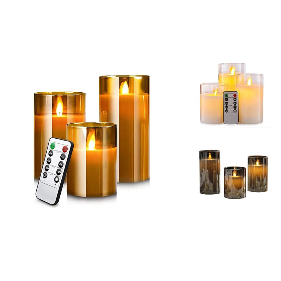 Elektriske stearinlys | 3 justerbare LED-lys