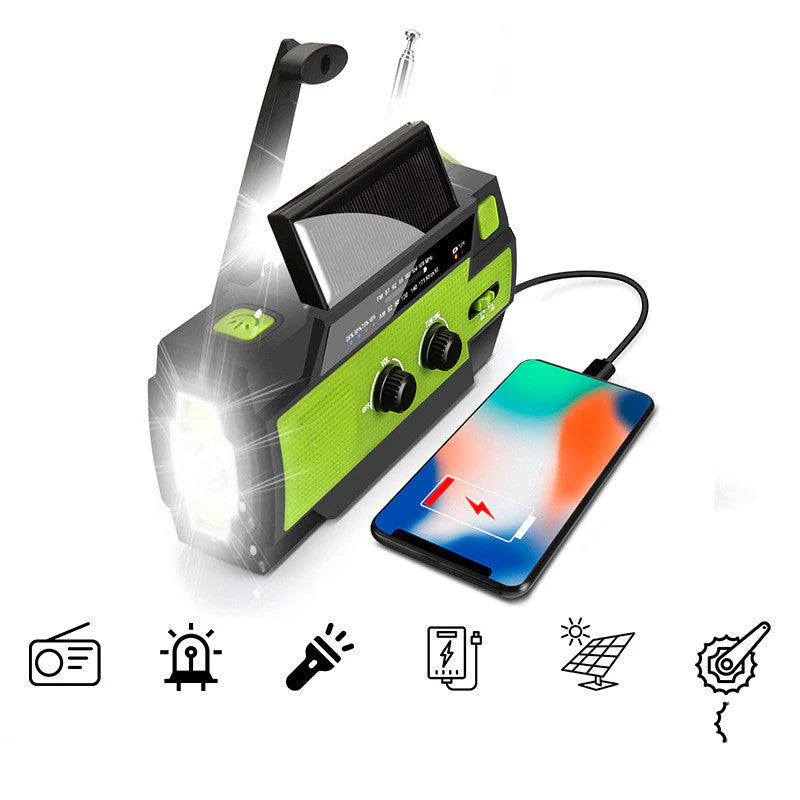 TerroVolt - Multifunktionel solcelle-radio med powerbank