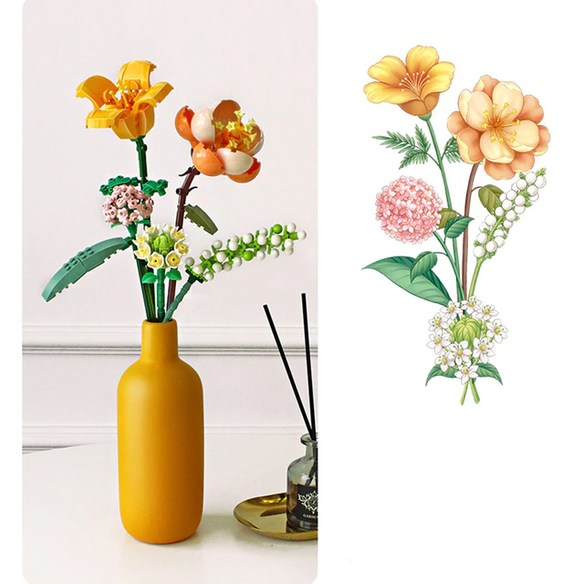 FloraBloom - 3D-blomsterbuket til rolige rum