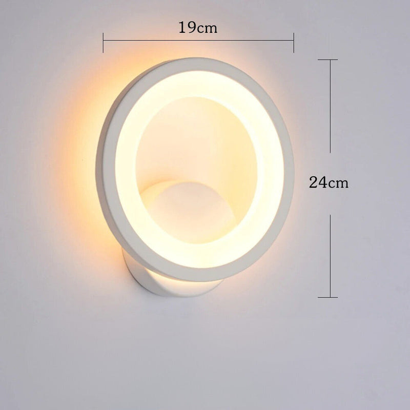 Moderne LED rund væglampe