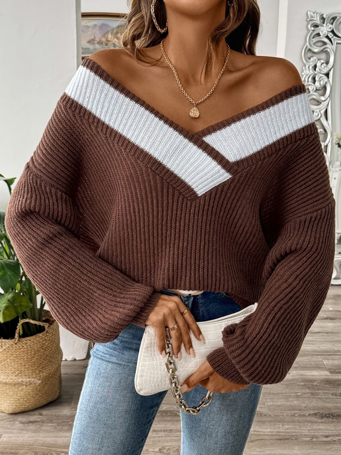 Sophia Blød og Løs Langærmet Pullover – Ultimativ Komfort & Stil
