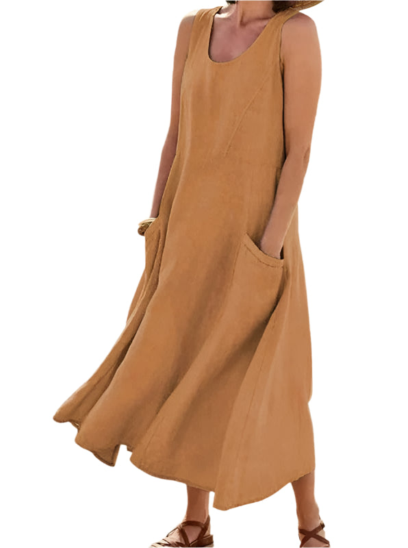 Bella - Enkel og Elegant Maxi Kjole i Hørlook