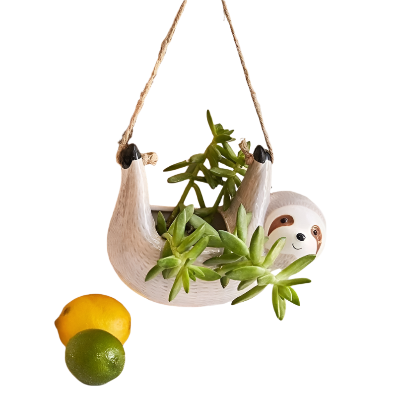 Siv – Legende Hængende Blomsterpotter med Dovendyrsdesign