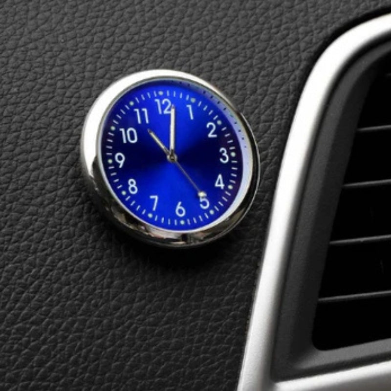AutoTime Mini Analogt Bilur – Selvklæbende og Stilfuldt Design til Bilinteriør