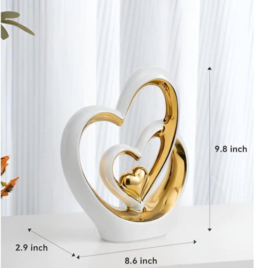 Elegant - Twin hearts tidløs dekoration