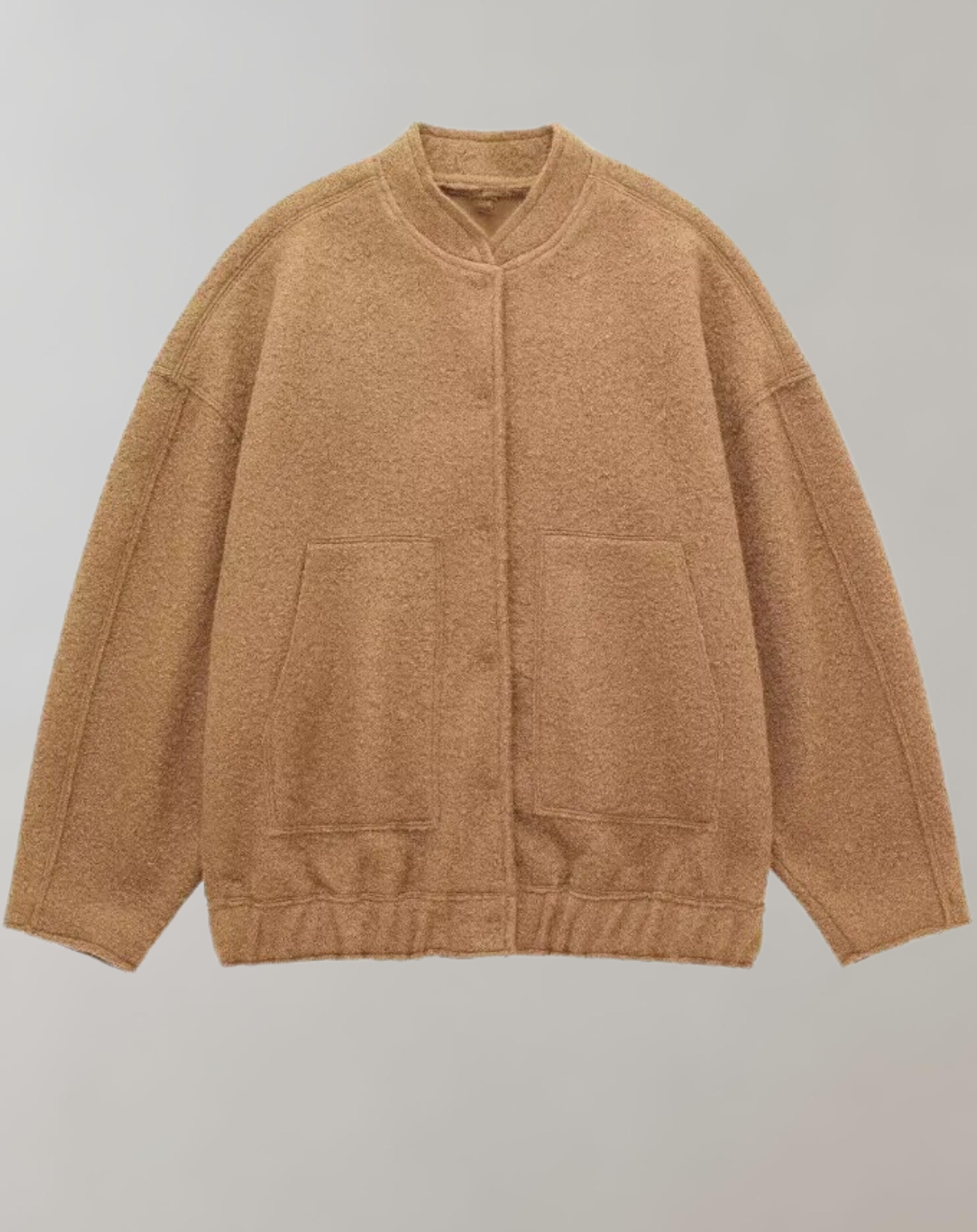 Sylvi - Oversized bomberjakke med knapper
