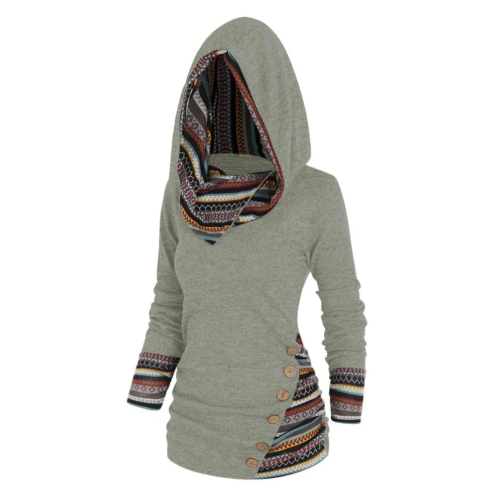 Astrid - Boheme hættetrøje med tribal trim
