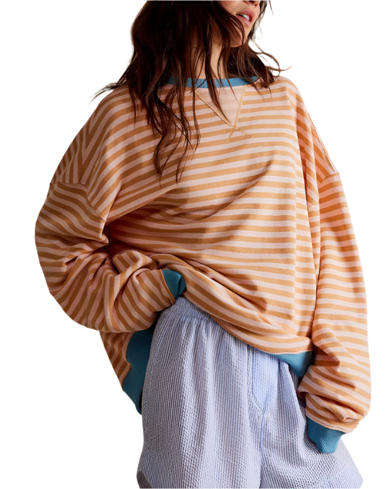 Osanna – Oversized Striktrøje med Stribet Mønster