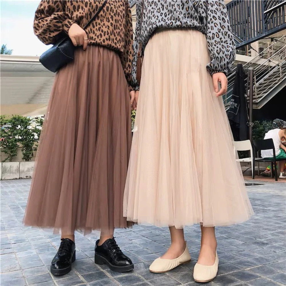 Juliana - Elegant Midi Tylskørt