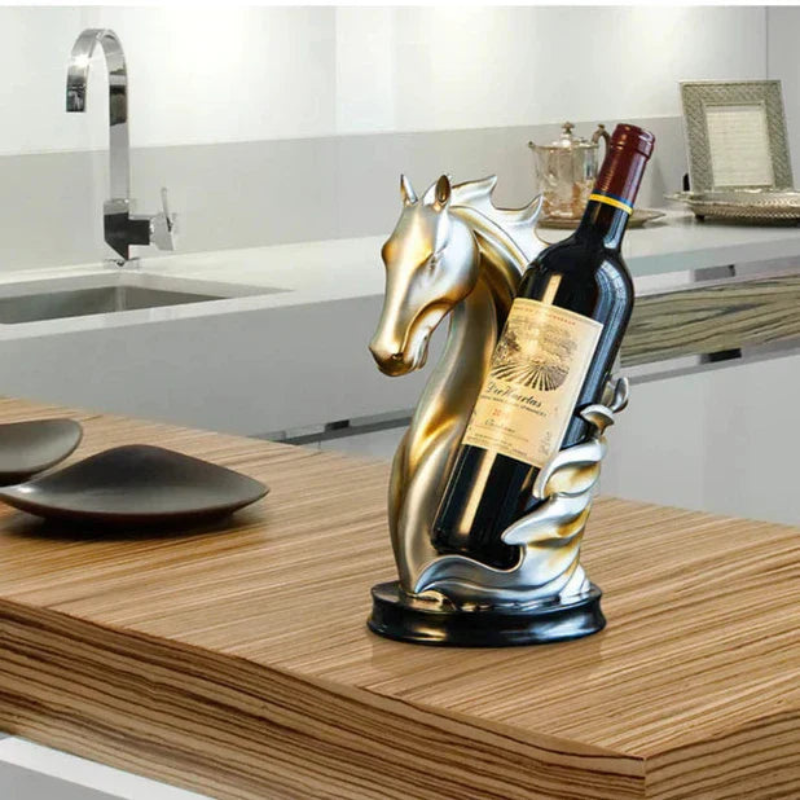 Cavallo - Elegant Vinflaskeholder med Hestehoved