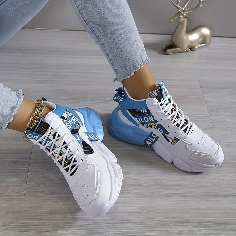 Lea - Behagelige, skridsikre ankel-sneakers med snørebånd
