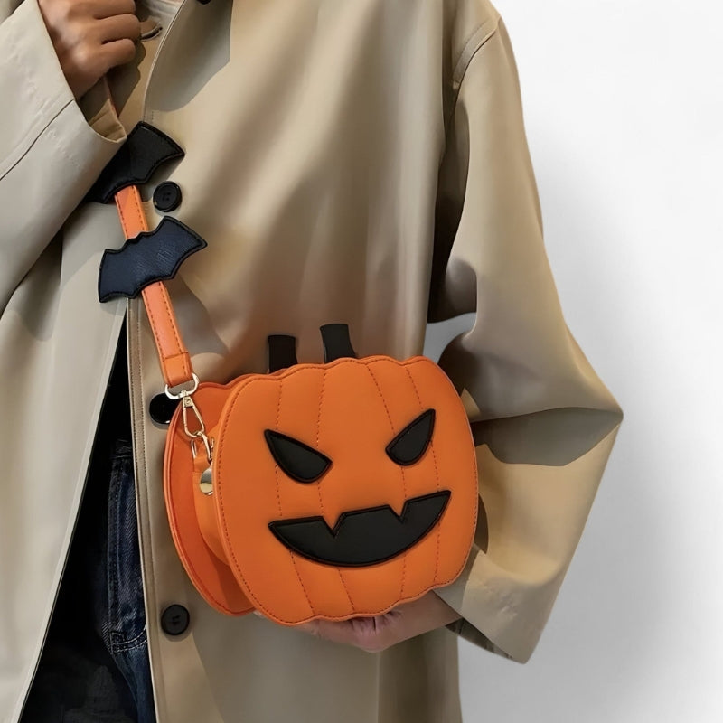 Juna Halloween Pumpkin Skuldertaske – Justerbart Riem & Festligt Design