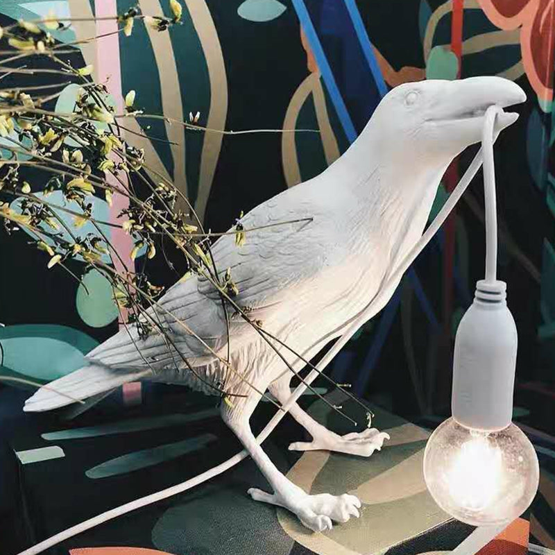 Luma - Dekorativ Bordlampe med Fugl