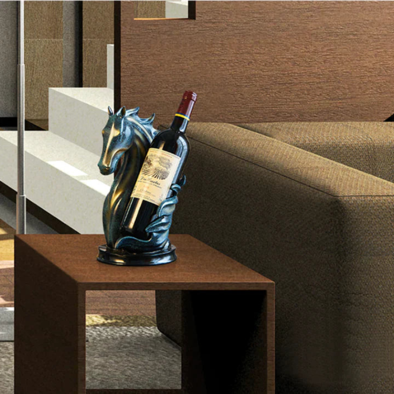 Cavallo - Elegant Vinflaskeholder med Hestehoved