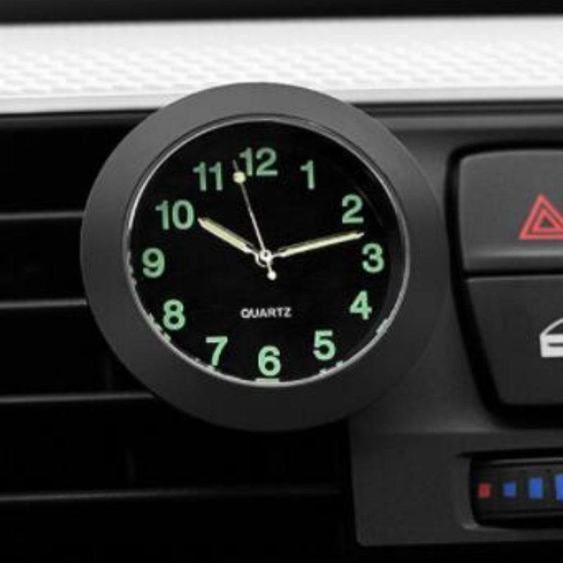 AutoTime Mini Analogt Bilur – Selvklæbende og Stilfuldt Design til Bilinteriør