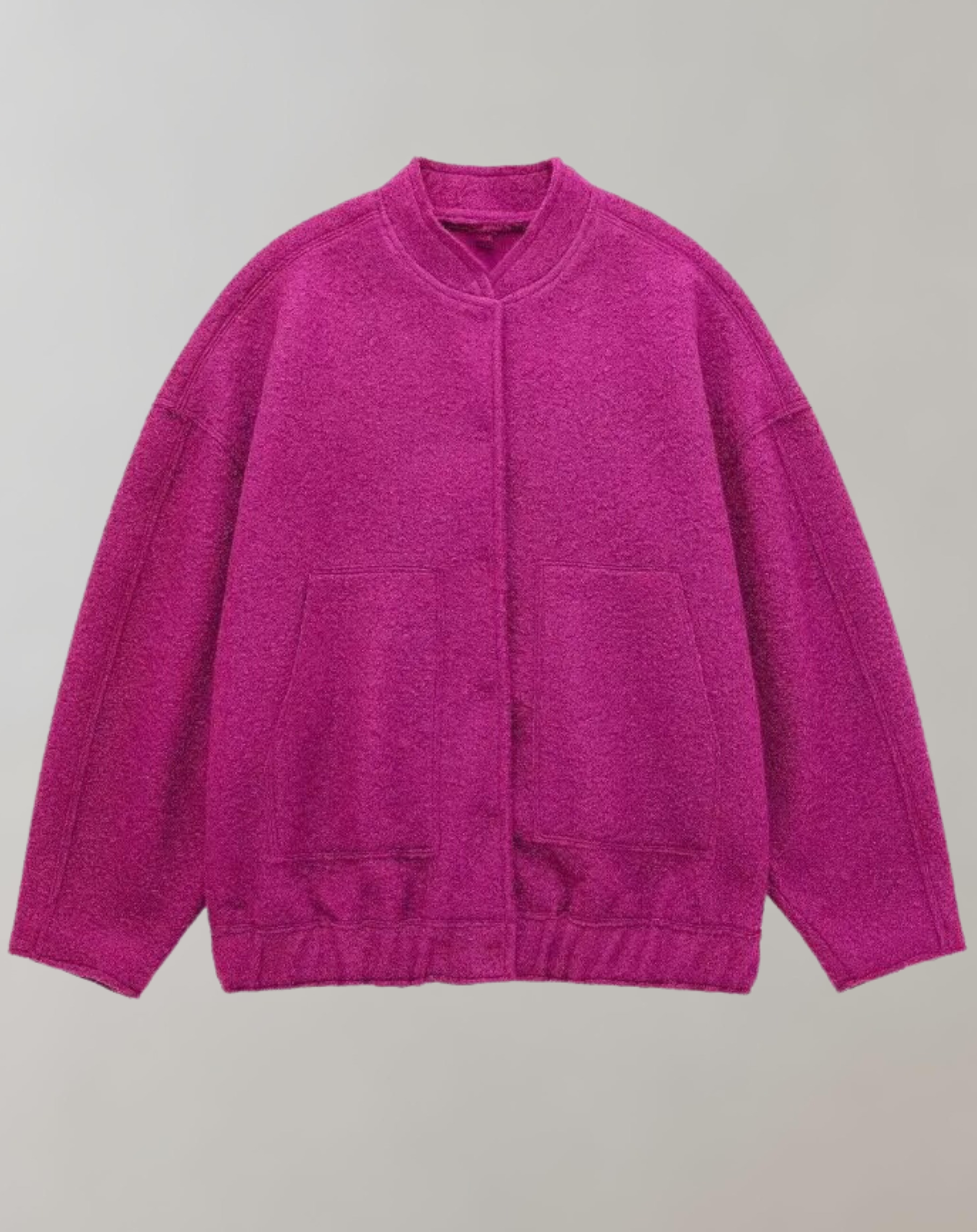 Sylvi - Oversized bomberjakke med knapper