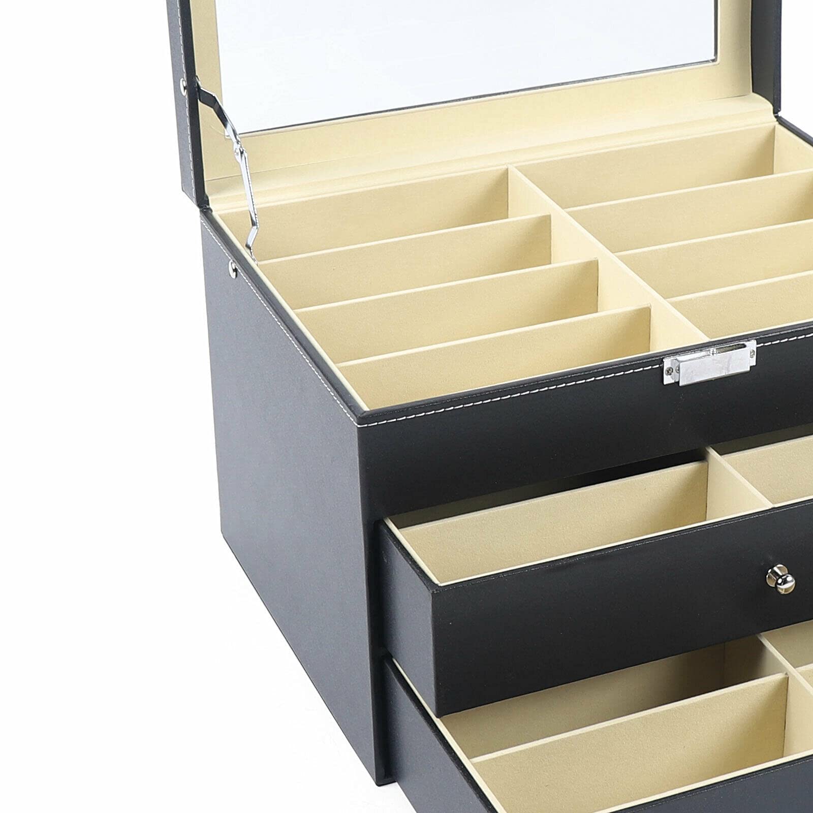 LumeStor Opbevaringsboks – Elegant 3-Lags Design med Klare Rum