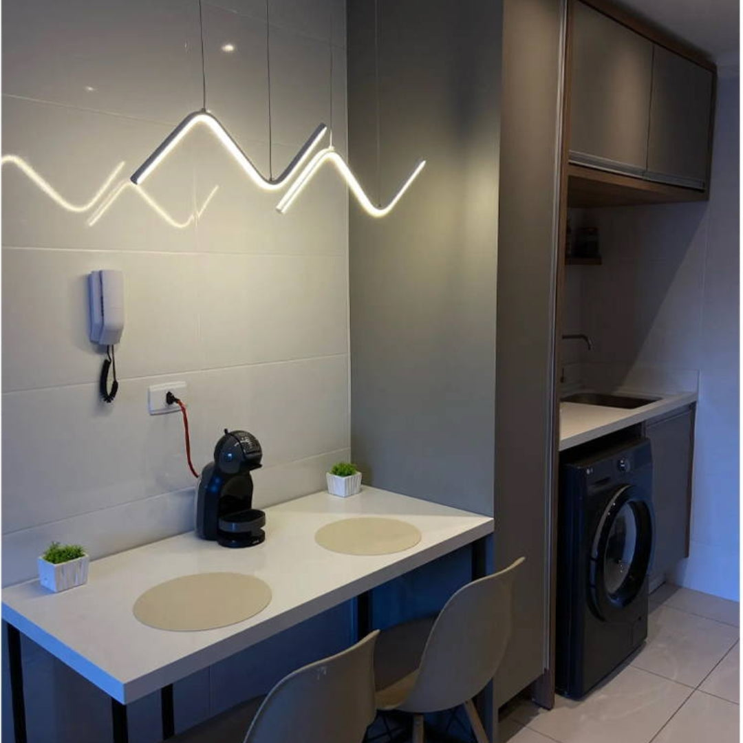 Glowlamp- Zigzag lineær LED pendel