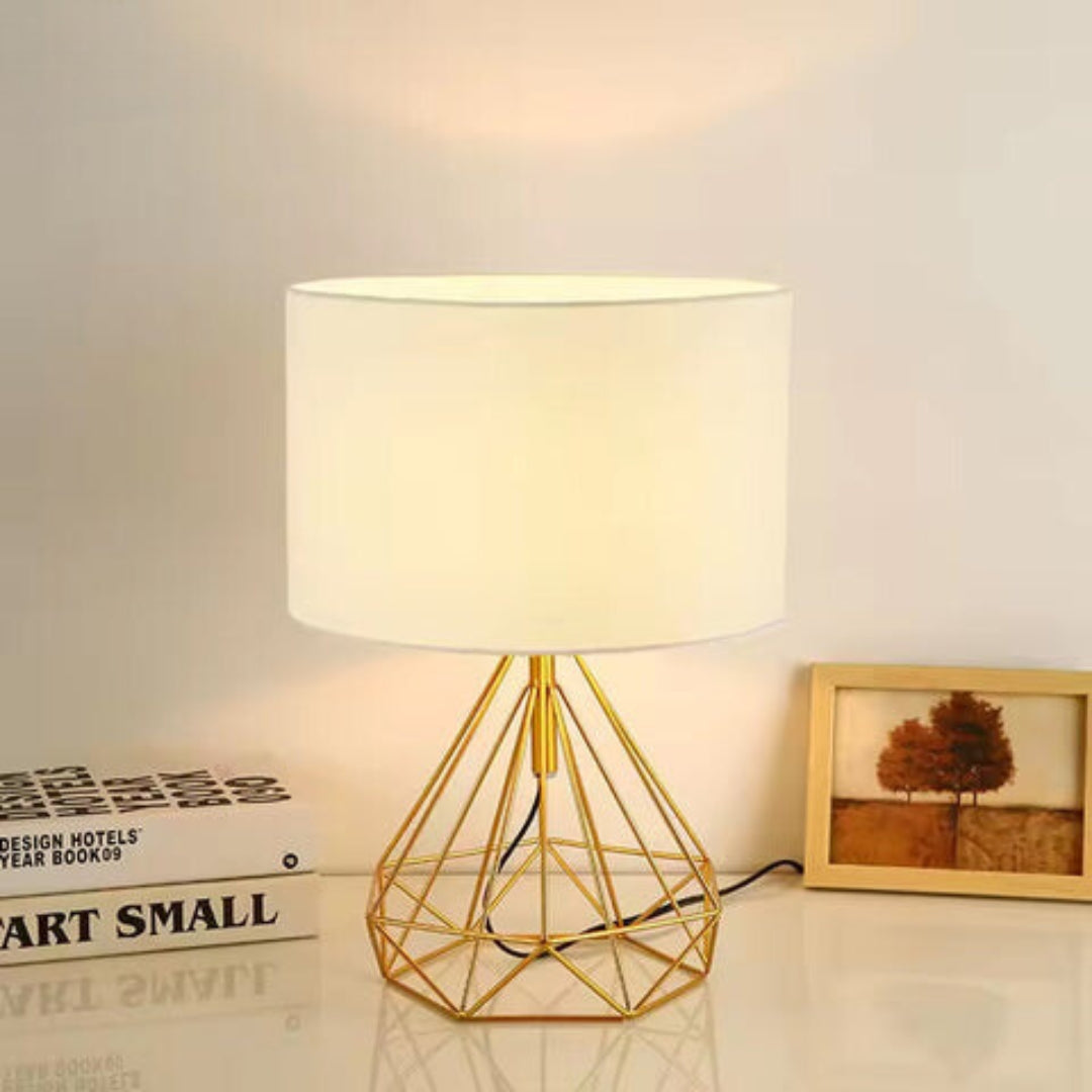 Moderne geometrisk wire bordlampe