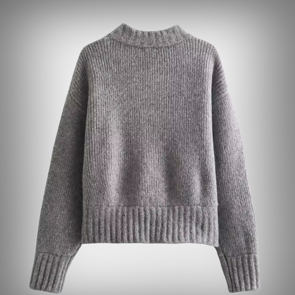 Helle - Klassisk langærmet vintagevest med lynlås