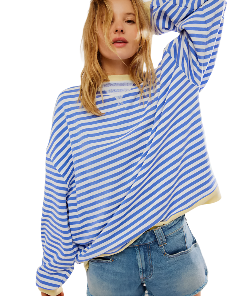 Osanna – Oversized Striktrøje med Stribet Mønster