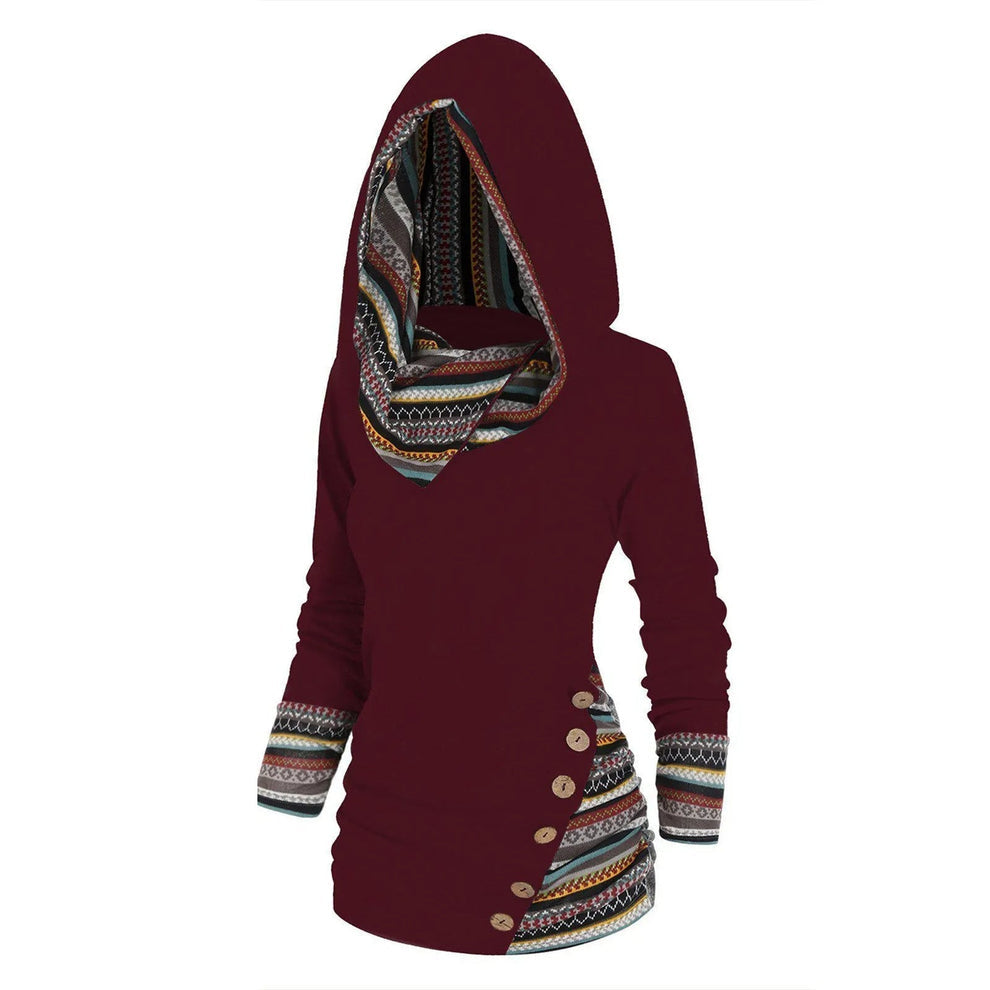 Astrid - Boheme hættetrøje med tribal trim