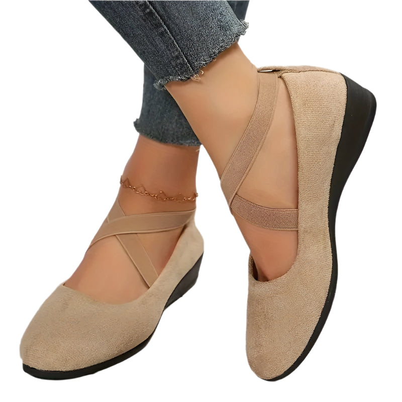 Melody – Elegante Ballerina Flats med Krydsremme