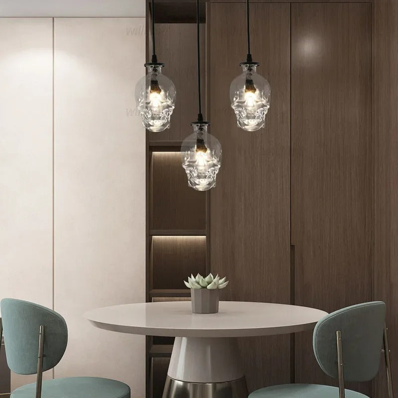 Glow LED-dødningehoved-pendel