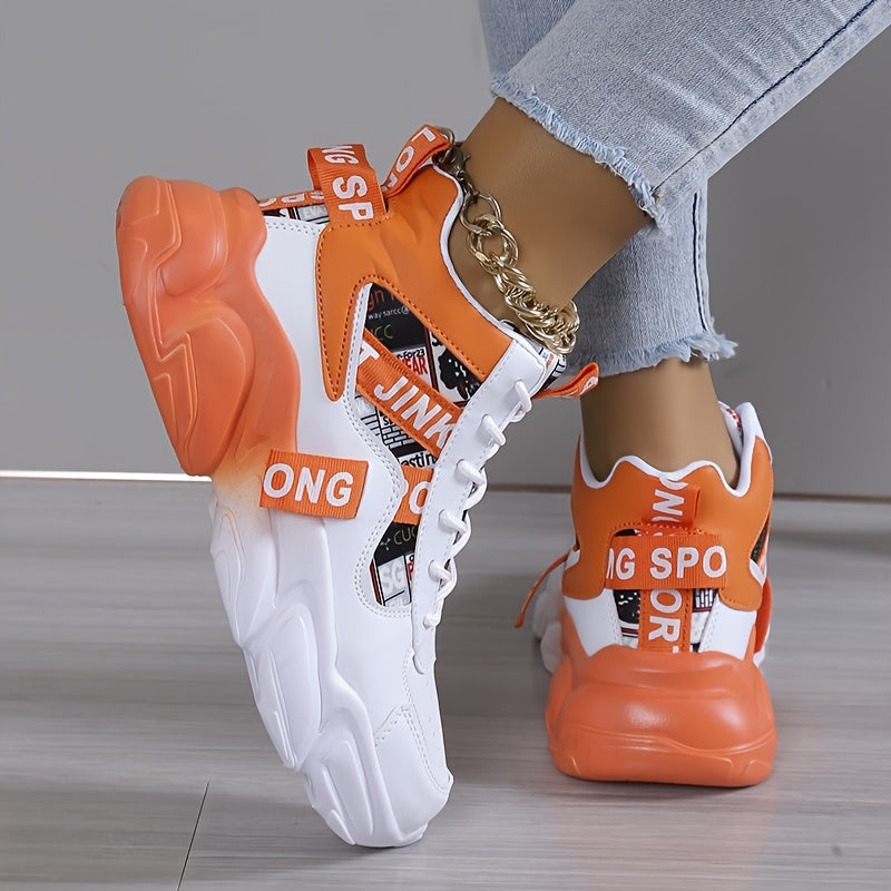 Lea - Behagelige, skridsikre ankel-sneakers med snørebånd