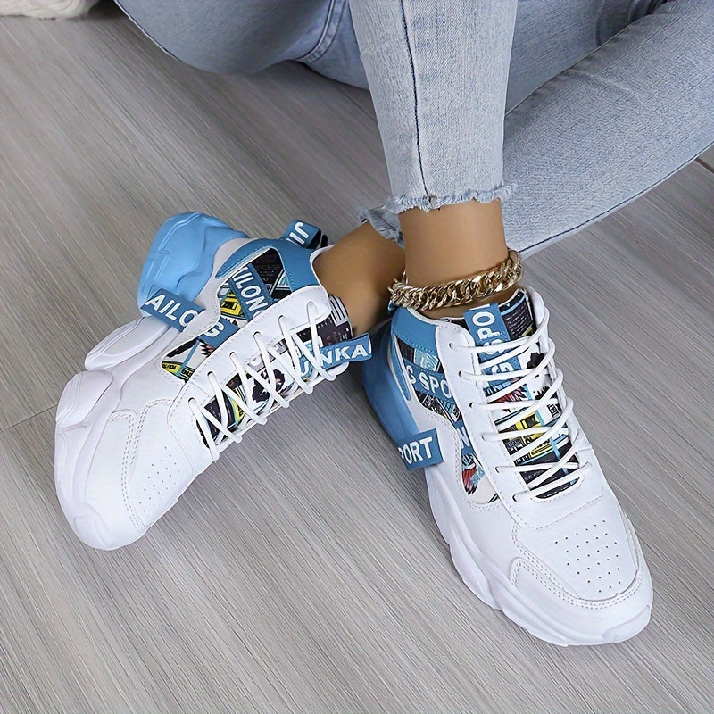 Lea - Behagelige, skridsikre ankel-sneakers med snørebånd