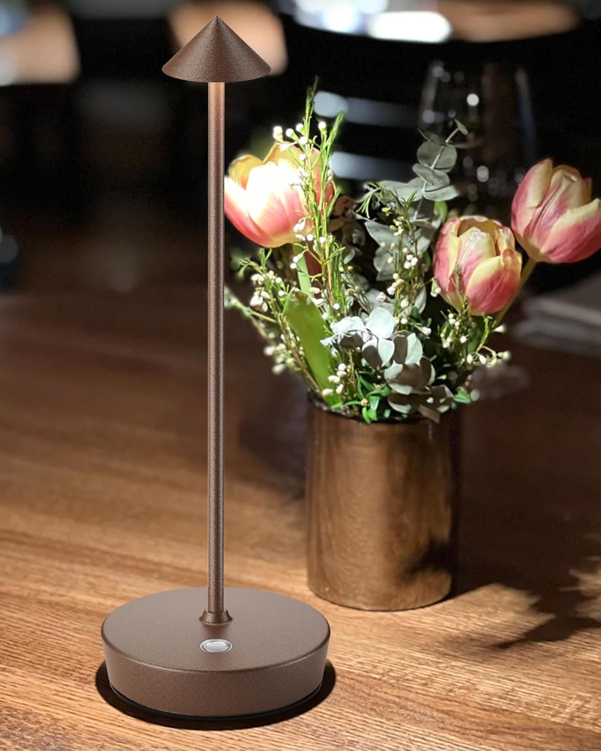 Genopladelig LED-bordlampe med berøringssensor