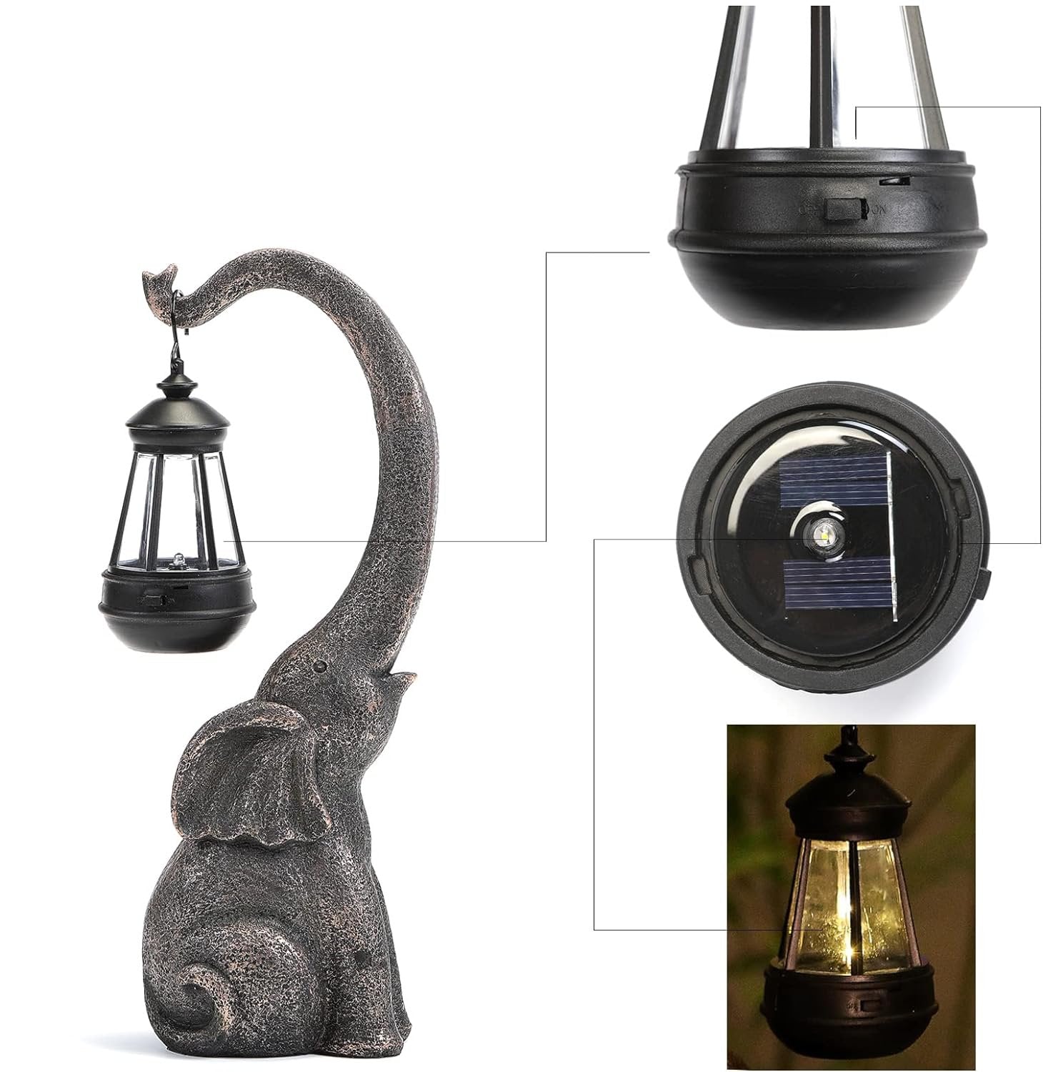 ElephantGlow - Finurlig solcellelampe