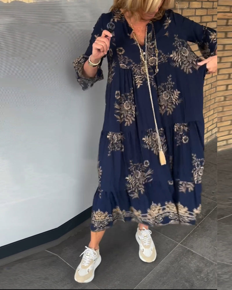 Elara – Boheme-Inspireret Maxi Kjole