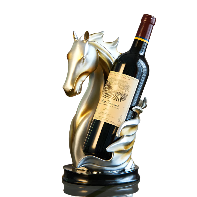 Cavallo - Elegant Vinflaskeholder med Hestehoved