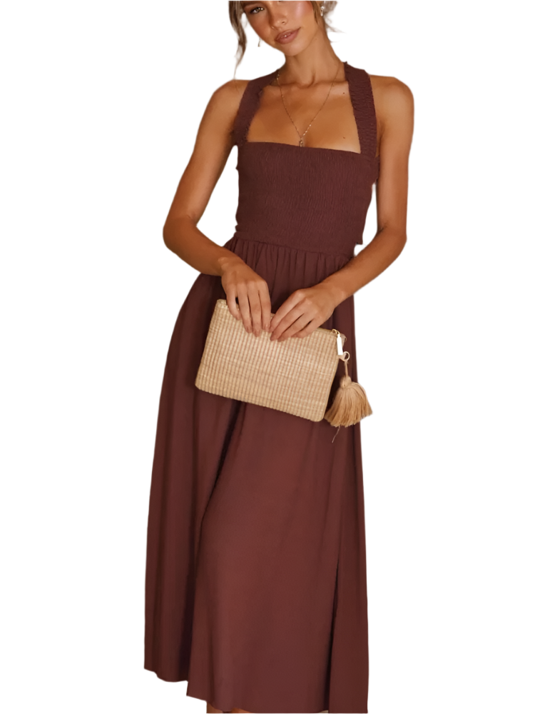 Selena - Elegant Halterneck Midikjole