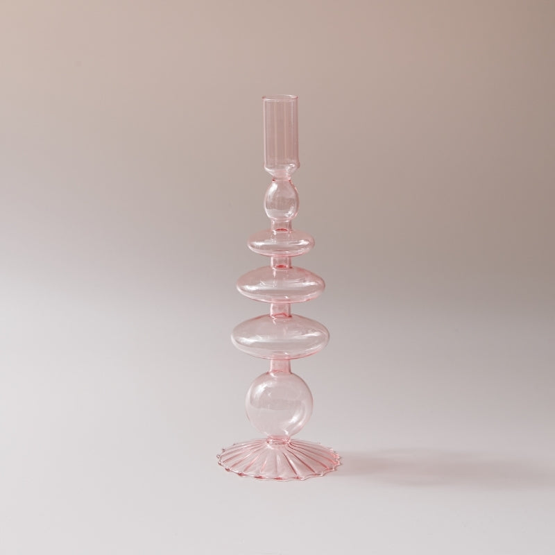 GlassAura -  Elegante håndlavede glaslysestager og vaser