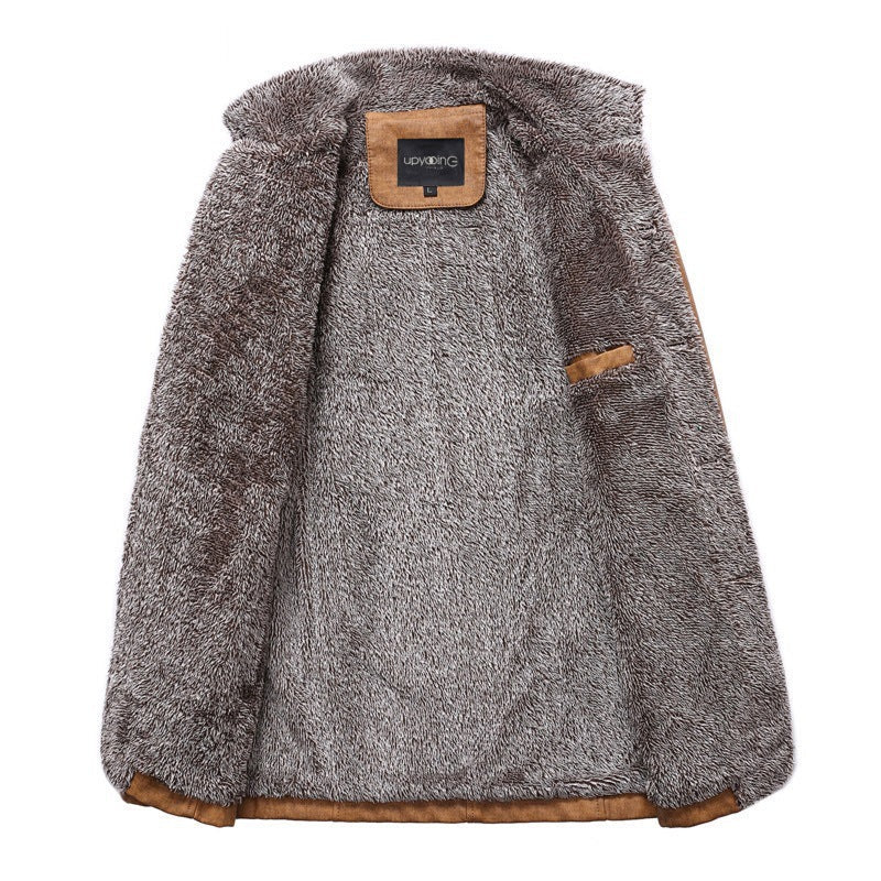 Maxwell - Fleeceforet jakke med knapper